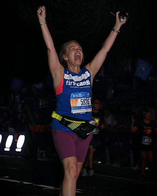Alison Jacobson runs the NY Marathon